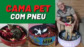 Aprenda como fazer cama para cachorrro e gato com pneu reciclado