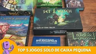 Top 5 jogos solo de caixa pequena - cardgames e boardgames