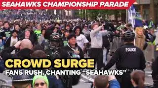 Video shows 12s running down the street after group allegedly jumps barricade on parade route