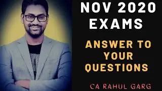 👍Nov 2020 Exams । Lot of Questions Answered । Approach to study for Articleship Students ।