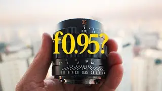 A lente f0.95 MAIS BARATA que voc&ecirc; vai ver! Nitidez surpreendente 🔥