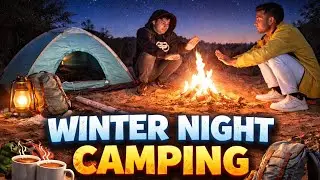 Winter camping in the -5. / camping in the desert #travel #camping