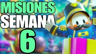 COMO COMPLETAR LAS MISIONES DE LA SEMANA 6 en FALL GUYS TEMPORADA 3 (COMO SUBIR RAPIDO 20 NIVELES)