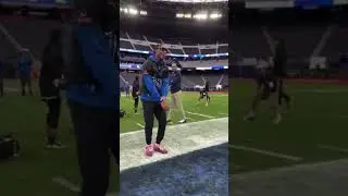 Justin Jefferson doing the Griddy with Kirk Cousins son #shorts #justinjefferson #nfl #probowl