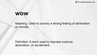wow Meaning