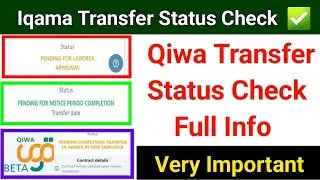 How to check qiwa transfer status online 2024 | iqama transfer approve or not | Iqama transfer info