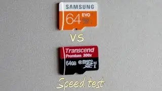 Samsung 64gb EVO vs Transcend premium 300x 64gb micro sdcard speed test