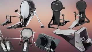 Pedal duplo na bateria eletrônica.