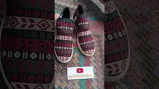 Kilim Set (EU 37) | Matching Slip-On Shoe + Ankle Boot (Handmade Textile Footwear)