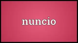 Nuncio Meaning
