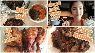 Cuối tuần làm bún chả ♥ Cách pha nước ướp thịt nướng ngon ♥ Làm sườn ram/Gà nướng | mattalehang
