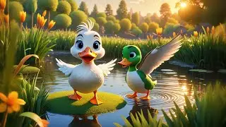 Four Dancing Ducks in a Row | Fun Duck Song for Kids | Nursery Rhymes & Animal Songs