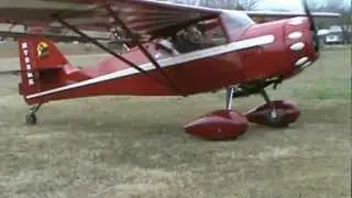 kitfox airplane maiden flight after installing new 582 engine.avi