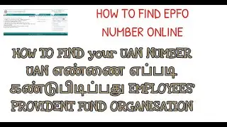#HOW TO FIND UAN NUMBER # UAN எண்ணை எப்படி கண்டுபிடிப்பது#EMPLOYEES' PROVIDENT FUND ORGANISATION.