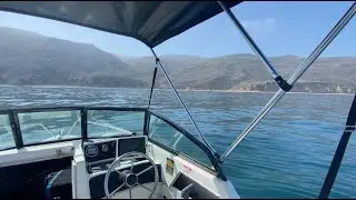 Crossing to Channel Islands in a small boat - Cruising Santa Barbara coast - 4K
