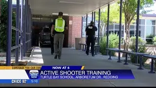 Active shooting training in the area of Turtle Bay School in Redding