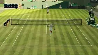 TopSpin 2K25 Berrettini Murray exciting breakpoint rally at matchpoint to win 5 setter