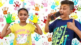Heidi dan Zidane Bermain Cat Jari Warna | Cerita Seru & Lucu untuk Anak-anak