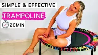 Fun 20 minute rebounder workout for weight loss & stress relief | easy trampoline exercises