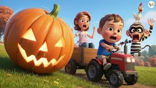 Giant Pumpkin Tractor Disaster | Paint Girl, Super Boy, Monkey Bandit For Kids