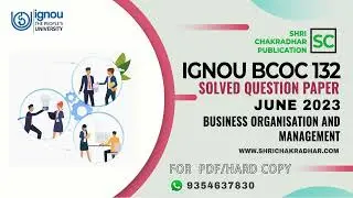 IGNOU BC0C 132 previous year Solved Question paper (June 2023) | IGNOU BCOMG | IGNOU Question paper