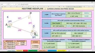 1) Kestirme Hesapları  |  İleriden(Önden) Kestirme Hesabı