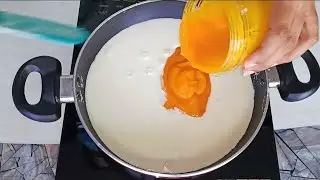 आम और दूध से बनाएं स्वादिष्ट मिठाई 😋 | Mango kalakand recipe