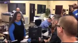 Kim Davis denying a marriage license following Supreme Court denial