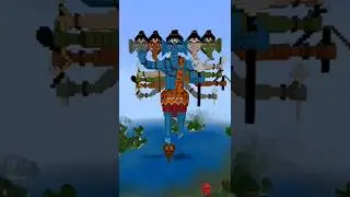 Timelapse Build of Panchamukhi Ganesha In Minecraft. #ganesh #trending1