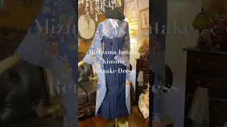 Mizutama-batake Kimono Remake Dress #handmade #anime #manga  #kimono  #remake #ハンドメイド #japan