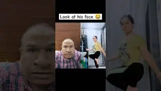 look at his face 😂 #dance #comedy #faceexpression #funnydance #memes #funnypeople