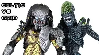 NECA CELTIC Predator vs GRID Alien AvP 2 Pack Action Figure Review