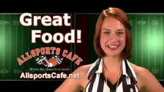 Allsports Cafe High School Football and Lunch Special Commercial