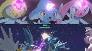 Azelf And Uxie And Mesprit Ash Vs Dialga Palkia And Giratina