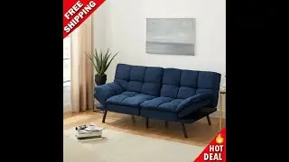 Memory Foam Futon Sofa Bed Couch Sleeper Convertible Foldable Loveseat Full Size