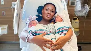 Mo Bimpe In Tears As She Finally Welcomes Twins With Her Husband, Lateef Adedimeji