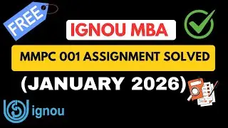 MMPC 001 Solved Assignment 2026 | IGNOU MBA 1st Sem | Free Solutions!