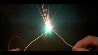 Electric Short Circuit Sparks in Slow-motion