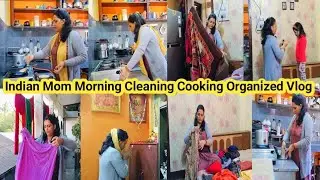 💁Indian Mom Busy Lifestyle Vlog | Indian Mom Busy Morning Routine | Cleaning Cooking Organized Vlog🌺