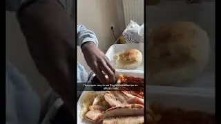 How Africans eat British food #shorts