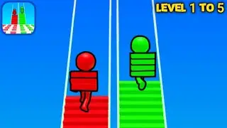 Bridge Race Gameplay Walkthrough (Android & iOS) Gameplay (Level 1-5)