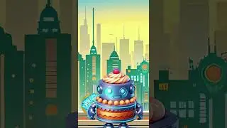 Yummy Donuts Robotic Animation #funny #animation #shorts