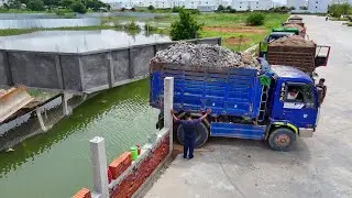 OHH Be Careful! New Landfill Site use Dozer KOMATSU & Dump Truck 5-Ton Unloaded Clear Land, Mix VDO 