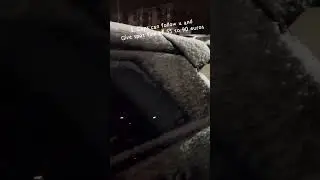Driving car with snow covered in Germany
