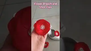 Flower brooch #brooch #jewelry #handmade #shoes #clips #red