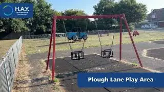 Walking into Plough lane Play Area