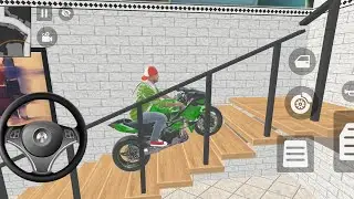🎯Franklin bike parks in roof android gameplay🏠 best car games in indian🇮🇳 theif auto simulator 🔥