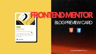 Create a Blog Preview Card | Frontend Mentor Challenge Using HTML & CSS