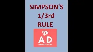 Simpson's 1/3rd Rule made easy