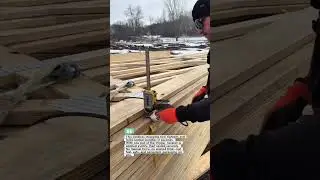 Bundling Lumber Fast with a Cordless Strapping Tool #Construction #Tools #Lumber